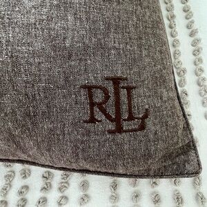 Ralph Lauren 100% Cotton Euro Pillows Feather Inserts 26x26 Neutral Set of 2